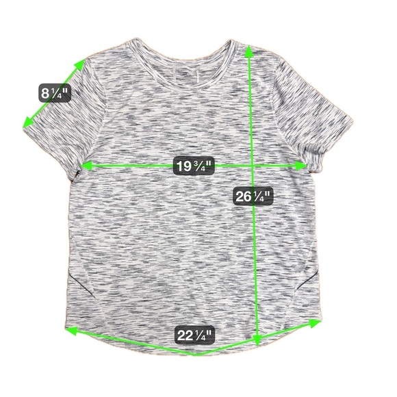 Lululemon Long Distance Short Sleeve – Tiger Space Dye Black/White, Size 12 - Picture 4 of 4